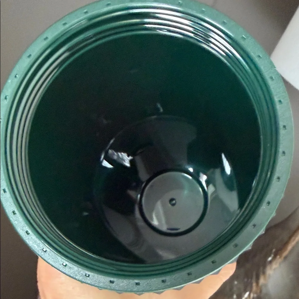Starbucks‎ Studded Forest Green Textured Cup with Straw - NWT